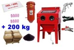 Piaskarka kabinowa 350 L z odpylaczem 1100W + ścierniwo 200 kg