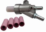 Pistolet do piaskarki kabinowej z 4 dyszami