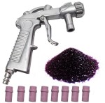 Pistolet do piaskowania 8 dysz + ścierniwo 25 kg